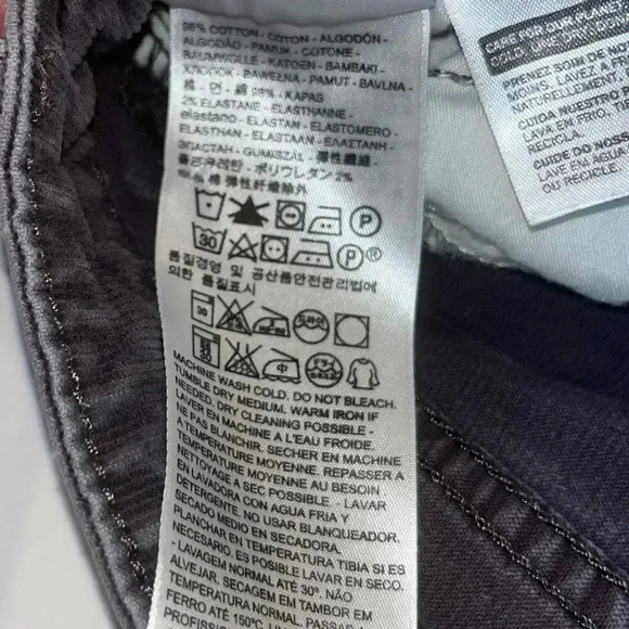 Levi’s 712 Slim Corduroy Grey Skinny Jeans Sz 26 - Picture 7 of 8